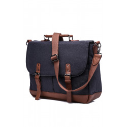 Wool Messenger Bag with Padded Laptop Holder
